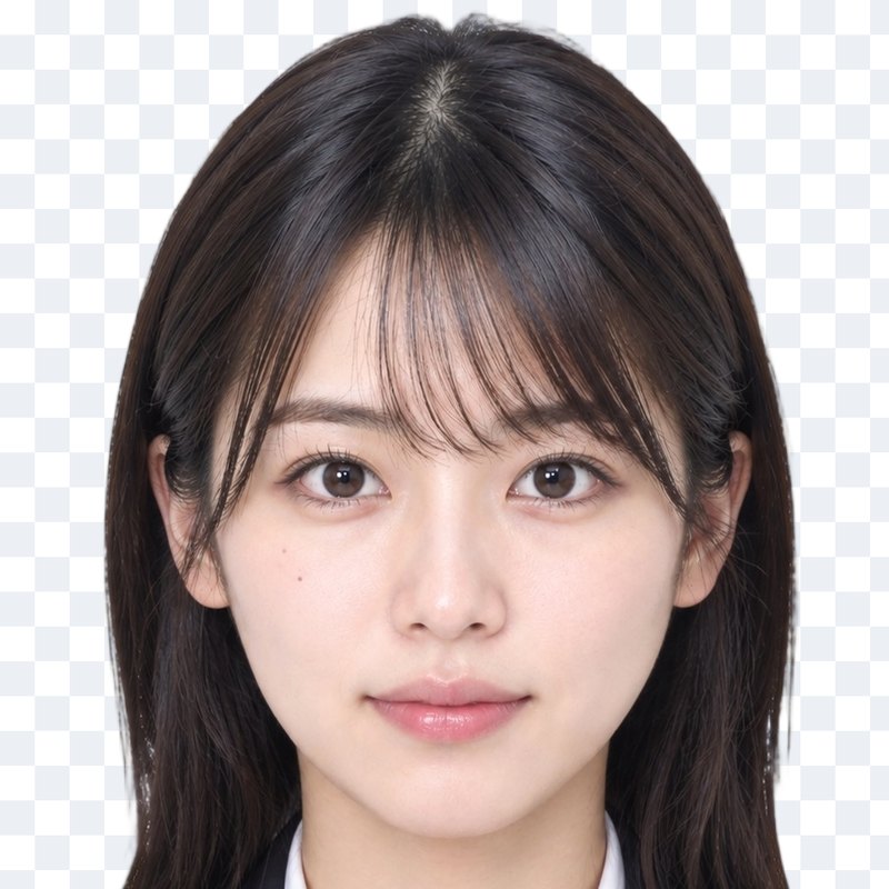 背景を透過した後のプロフィール画像