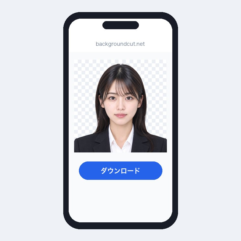 スマホで背景透過した後の透過PNGサンプル